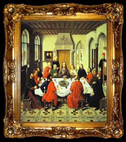 framed  Dieric Bouts Last Supper central section of an alterpiece, ta009-2